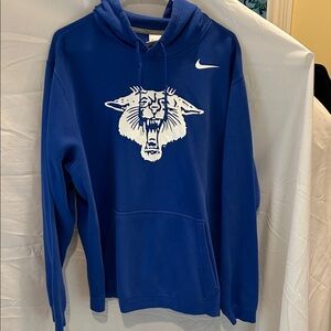 Nike Royal Blue Men's Hoodie with Wildcat Graphic